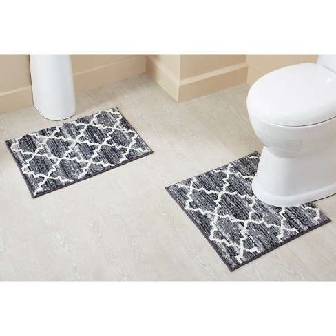 2 Piece Bathroom Rug Set