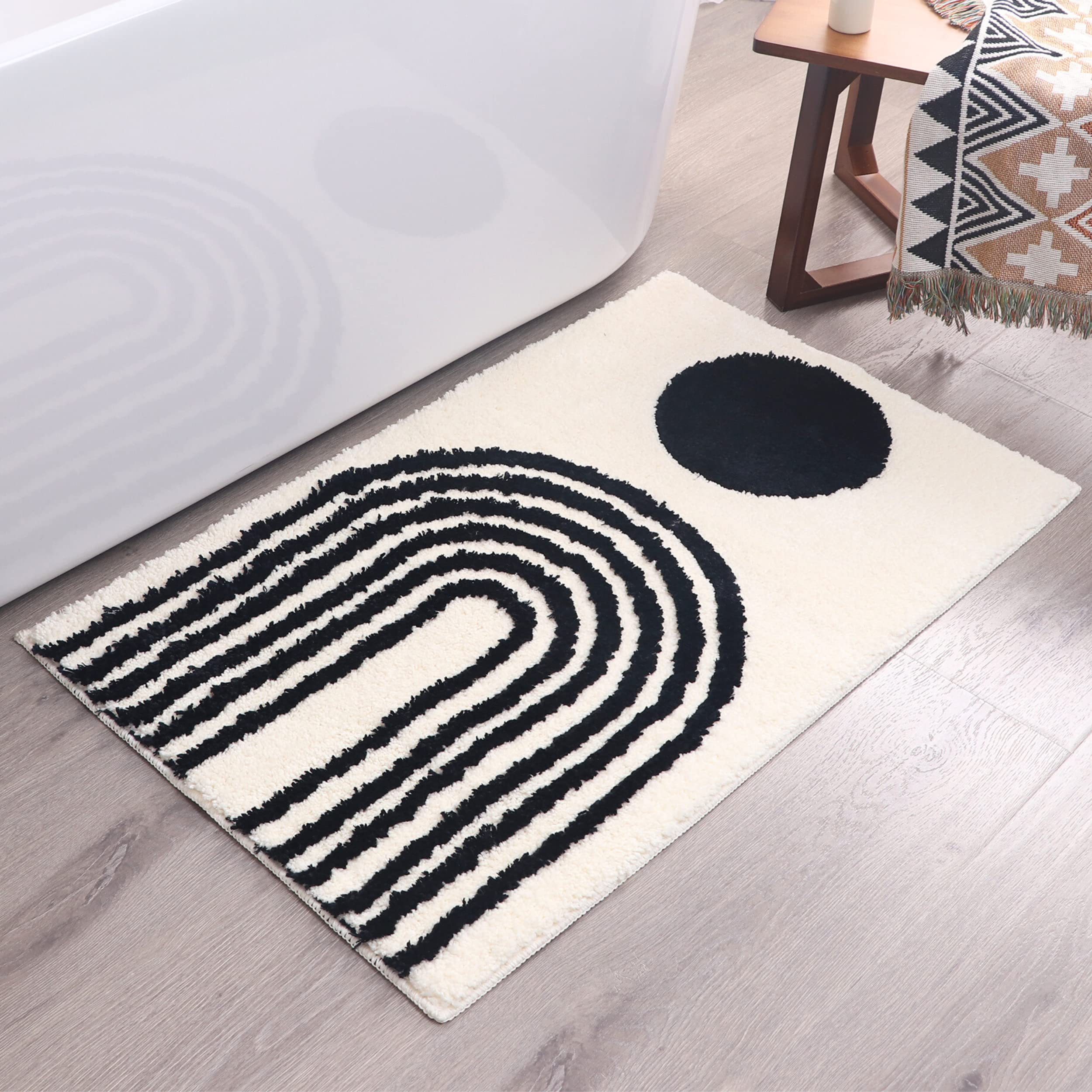 Black And White Bathroom Rugs